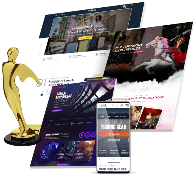 Webiska web designs with trophy